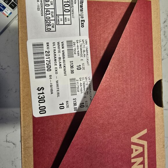 VANS UltraRange Exo Mens US Size 10 White Black VN0A4U1KWHT Shoes NEW - Picture 8 of 13